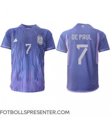Argentina Rodrigo de Paul #7 Borta Matchtröja VM 2022 Kortärmad
